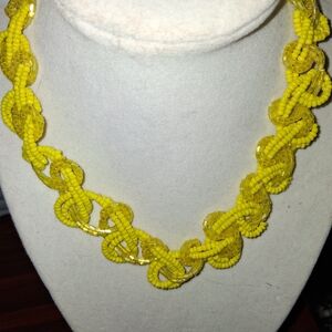 Yellow Beaded Necklace